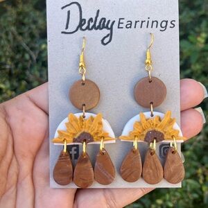 Beautiful geometrical Polymer Clay Earrings